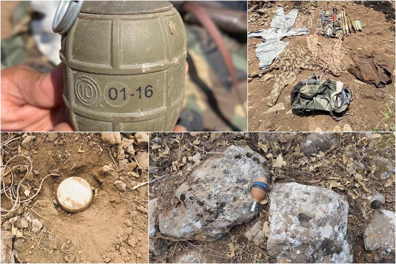 PKK'ye ait el bombası ve mühimmat ele geçirildi